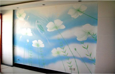 大竹画墙绘怎么画好白云的蓬松感？