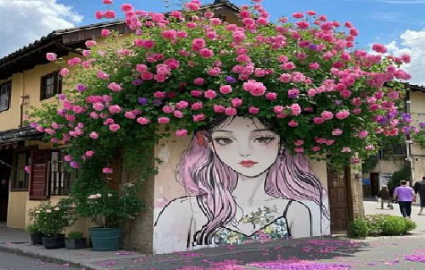 大竹怎么设计网红打卡墙绘