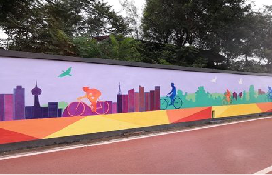 大竹墙体彩绘-围墙