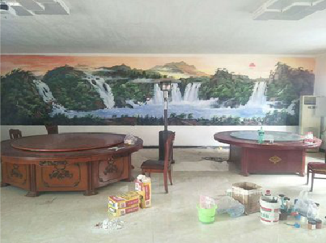 大竹墙绘-写实风景