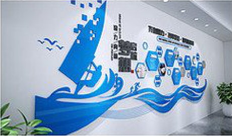 大竹海浪主题文化墙如何设计？
