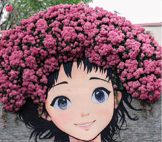 大竹墙体彩绘-网红墙打卡