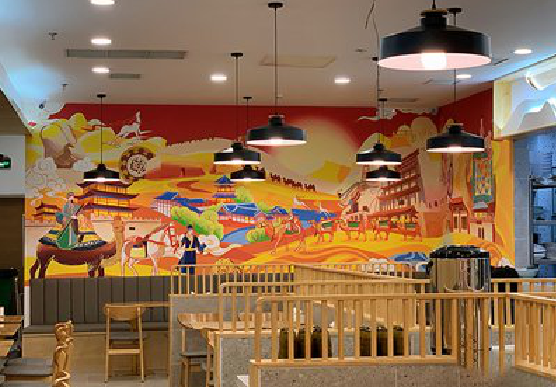 大竹商业空间彩绘介绍。