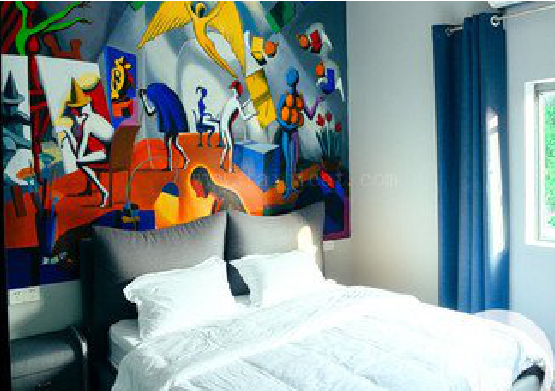 大竹对于酒店的墙体彩绘而言更注重哪些方面？