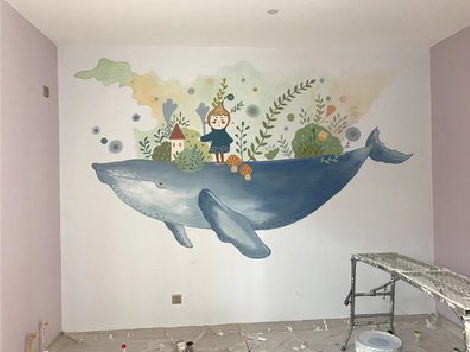 大竹手绘墙的特点及优势。